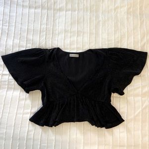 Urban Outfitters Black butterfly sleeve top